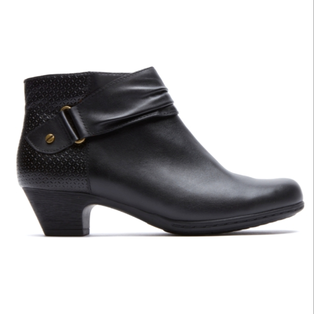 Rockport Black Leather Ankle Boots NWT